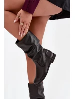 Dámské kožené kozačky Maciejka 05057-20 černé