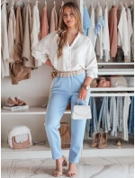 Dámské máslové kalhoty s květinami LEGISSA blue FashionStreet UY2408 Dámské máslové kalhoty s květinami LEGISSA blue FashionStreet UY2408