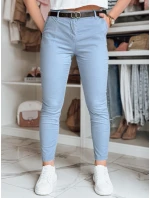 Dámské kalhoty slim fit s páskem LINESKA modrá FashionStreet UY2577