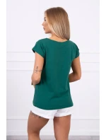 Halenka s potiskem rtů zelená Halenka s potiskem rtů zelená