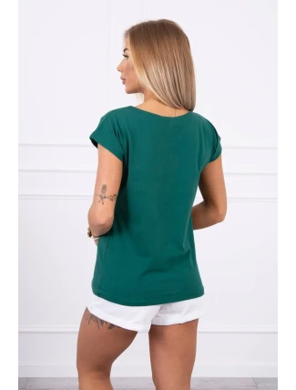 Halenka s potiskem rtů zelená Halenka s potiskem rtů zelená