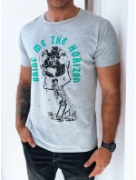 Pánské tričko s potiskem světle šedé FashionStreet RX5262