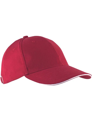 K-up KP 011 6 Panelová sandwich kšiltovka "Orlando" 20.0011 red/white K-up KP 011 6 Panelová sandwich kšiltovka "Orlando" 20.0011 red/white