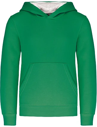 Kariban K 453 Dětská kontrastní mikina s kapucí 20.K453 light kelly green/white Kariban K 453 Dětská kontrastní mikina s kapucí 20.K453 light kelly green/white