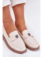 Dámské elegantní mokasíny s dekorativním detailem Vinceza – béžové