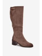 Kozačky na podpatku model 219142 Step in style Kozačky na podpatku model 219142 Step in style