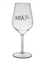 KRÁSNÁ KRÁLOVNA KRÁSY - čirá nerozbitná sklenice na víno 470 ml