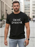 Pánské klasické tričko s nápisy bavlna černá FashionStreet NX5144R Pánské klasické tričko s nápisy bavlna černá FashionStreet NX5144R