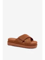 Dámské Pantofle Na Platformě S Propletenými Pásky Camel Rinasara