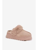 Ženské Sněhule Na Platformě S Kožešinou A Přezkou Béžové Querina