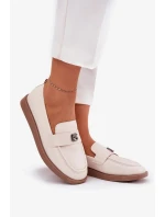 Dámské elegantní mokasíny s dekorativním detailem Vinceza – béžové