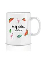 Personalizovaný klasický bílý keramický hrníček 300 ml s letním mixem