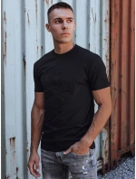 Pánské tričko s potiskem černé FashionStreet RX5576