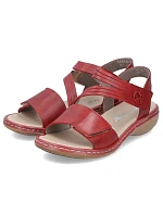 Kožené pohodlné sandály Rieker W RKR685 red
