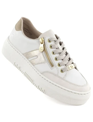 Dámské kožené tenisky na platformě béžové Rieker M1912-80 Dámské kožené tenisky na platformě béžové Rieker M1912-80