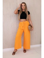 Kalhoty s širokým pasem pomeranč Kalhoty s širokým pasem pomeranč