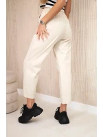 Kalhoty s kapsami Summer Punto světlé béžové