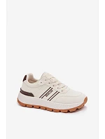 Dámské tenisky na platformě Big Star TT274881 Hi-Poly System Béžové