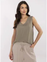Halenka D73761M11218A khaki barva