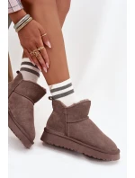 Sněhule z přírodního semiše Vinceza – hnědé