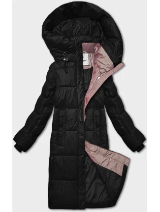Černá dámská zimní bunda s kapucí Glakate (LU-238001#) Černá dámská zimní bunda s kapucí Glakate (LU-238001#)