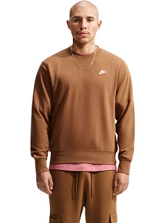 Pánská mikina Nike Club FT světle hnědá FN3888 270 XL