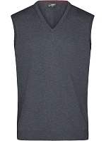 Daiber JN 657 Pánská svetrová vesta s výstřihem do V 02.0657 anthracite melange