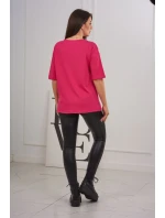 Kouzelná halenka s potiskem fuchsiová