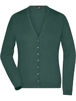 Daiber JN 660 Dámský pletený cardigan s výstřihem do V 02.0660 forest green Daiber JN 660 Dámský pletený cardigan s výstřihem do V 02.0660 forest green
