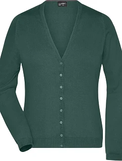 Daiber JN 660 Dámský pletený cardigan s výstřihem do V 02.0660 forest green