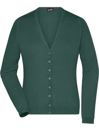 Daiber JN 660 Dámský pletený cardigan s výstřihem do V 02.0660 forest green Daiber JN 660 Dámský pletený cardigan s výstřihem do V 02.0660 forest green