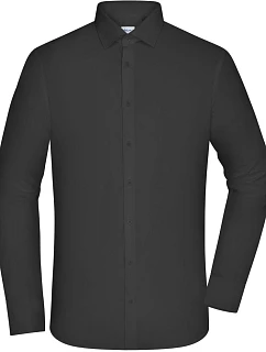 Daiber JN 1372 Popelínová košile slim fit s dlouhým rukávem 02.1372 black