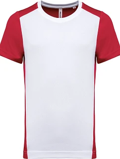 Kariban ProAct PA 4014 Pánské kontrastní sportovní tričko 20.4014 white/red