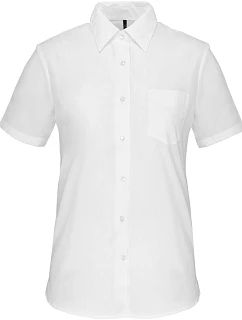 Kariban K 548 Popelínová halenka "Judith" s krátkým rukávem 20.K548 white