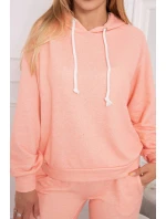 Souprava mikiny s kapucí meruňková Souprava mikiny s kapucí meruňková