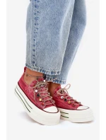 Dámské Tenisky Na Platformě Červené GOE RR2N4104