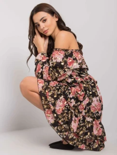 Šaty DHJ SK 15015 2.73P černá a růžová