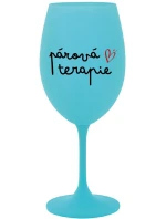 PÁROVÁ TERAPIE - tyrkysová sklenice na víno 350 ml PÁROVÁ TERAPIE - tyrkysová sklenice na víno 350 ml
