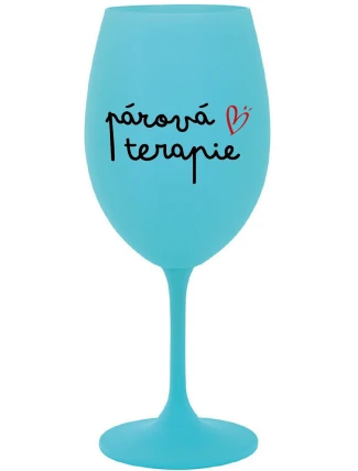 PÁROVÁ TERAPIE - tyrkysová sklenice na víno 350 ml PÁROVÁ TERAPIE - tyrkysová sklenice na víno 350 ml