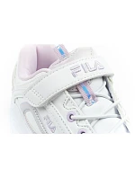 Fila Skye V dětská sportovní obuv pro dívky na suchý zip bílá