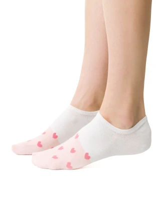 Steven 021 vzorované ponožky barva:ecru/cheese 058