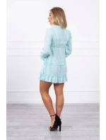 Šaty s ozdobnými volánky mint Šaty s ozdobnými volánky mint