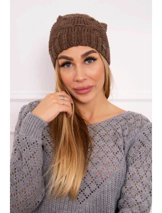 Fleecová čepice Justyna K253 cappuccino Fleecová čepice Justyna K253 cappuccino