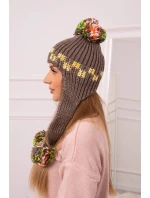 Dámské ušanky Nadia K321 cappuccino