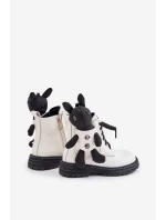 Kožené Zateplené Dětské Boty Na Zip S Medvědem Bílé Vinceza 36261 Kožené Zateplené Dětské Boty Na Zip S Medvědem Bílé Vinceza 36261