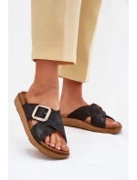 Dámské sandály s přezkou Inblu ED000025 Černé