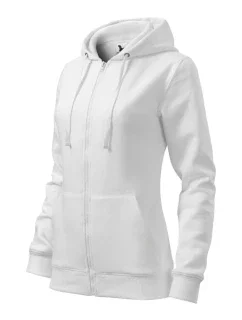 Trendy Zipper mikina dámská bílá