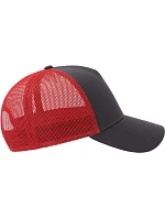 Atlantis Headwear Rapper Cotton-S 5 panelová Trucker kšiltovka 33.0260 dark grey/red