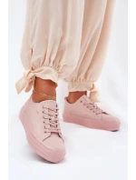 Dámské Tenisky Na Platformě Z Eko Kůže Big Star RR274A294 Růžové