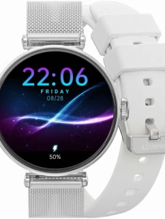 Chytré hodinky Gravity Silver White 2 Stripes GT26-8